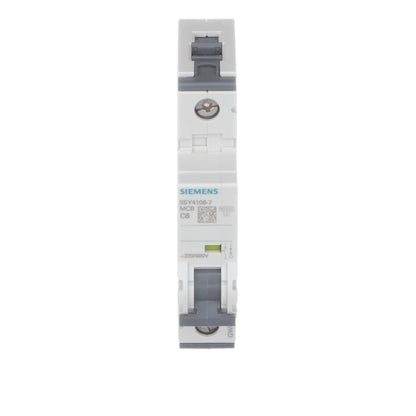 Siemens 5SY4106-7 Circuit Breaker | 400V 8A 1P 10kA@230V Feed-Thru 5SY Series