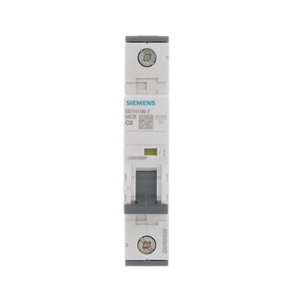 Siemens 5SY4108-7 Circuit Breaker | 1P 400V 1A Thermal Magnetic 5SY Series