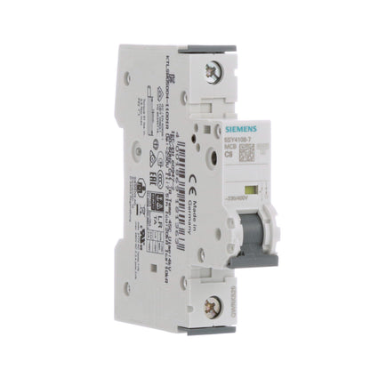 Siemens 5SY4108-7 Circuit Breaker | 1P 400V 1A Thermal Magnetic 5SY Series