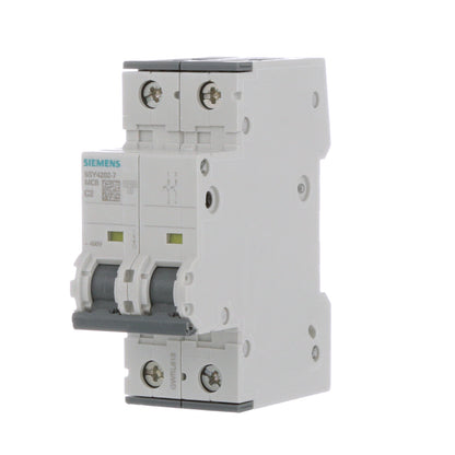 Siemens 5SY4202-7 Circuit Breaker | 400V 2A 2P 10kA@400V Feed-Thru 5SY Series