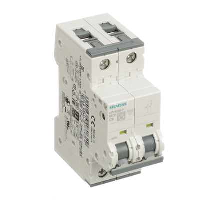Siemens 5SY4206-7 Circuit Breaker | 400V 6A 2P 10kA@400V Feed-Thru 5SY Series