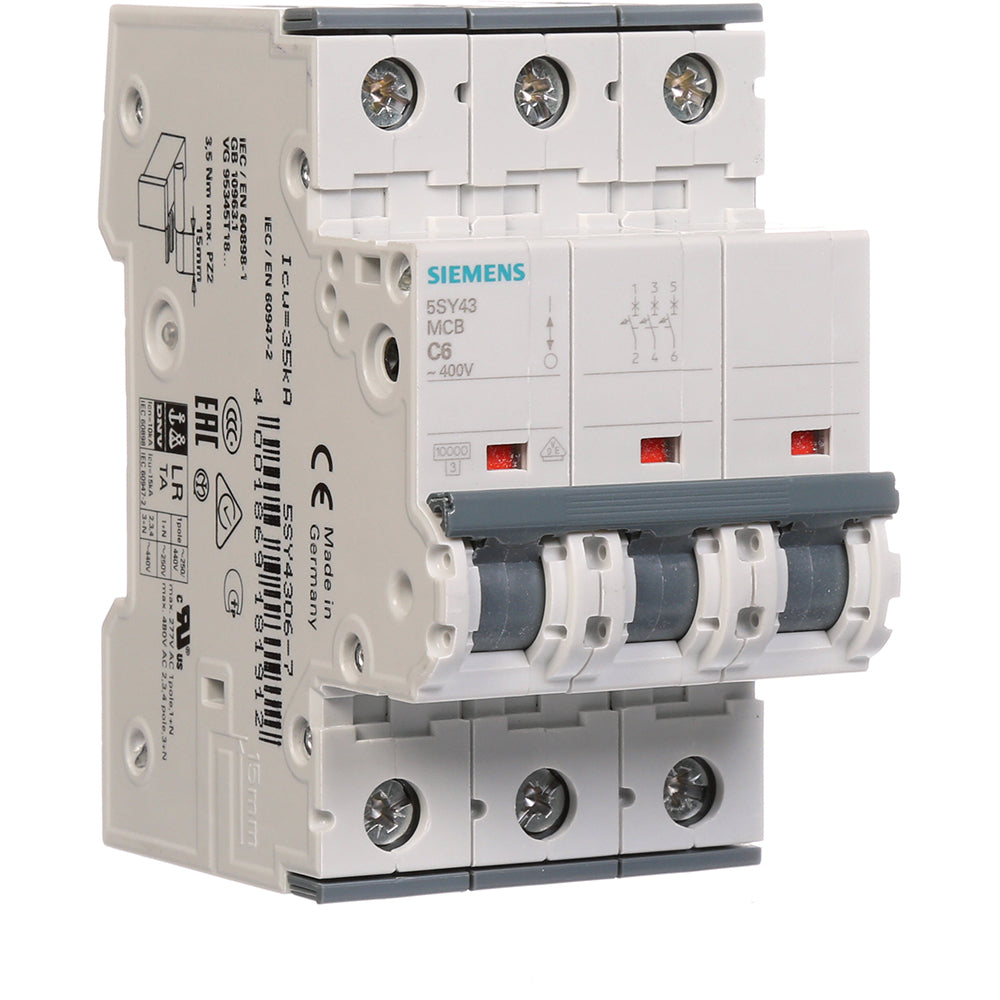 Siemens 5SY4306-7 Circuit Breaker 10kA@400V 5SY Series