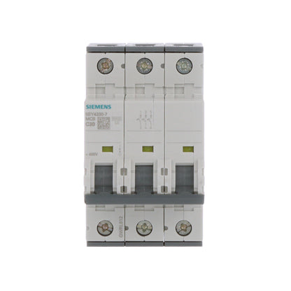 Siemens 5SY4330-7 Circuit Breaker | 400V 30A 3P 10kA@400V Feed-Thru 5SY Series