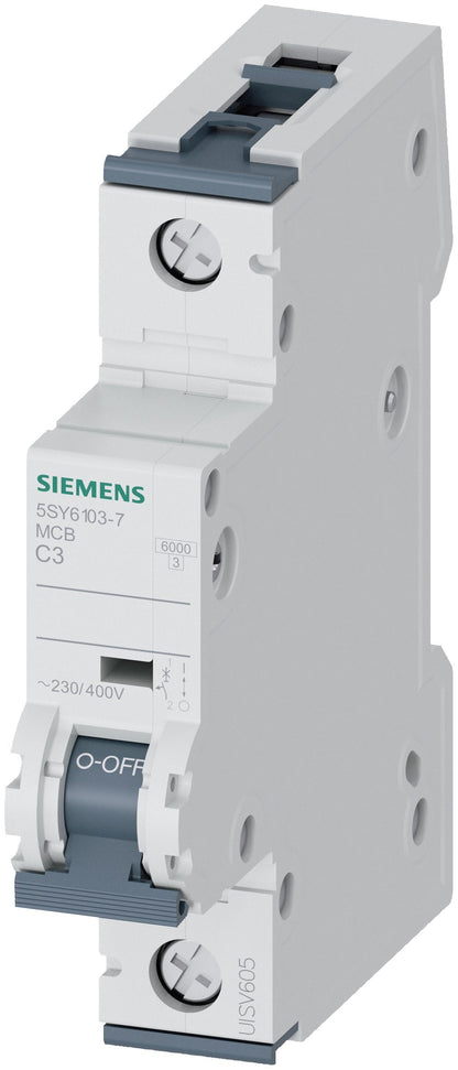 Siemens 5SY61037 Circuit Breaker | 1P 6kA 3A 5SY Series