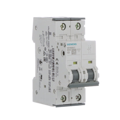 Siemens 5SY6202-7 Circuit Breaker | 400V 2A 2P 6kA@400V Feed-Thru Sentron