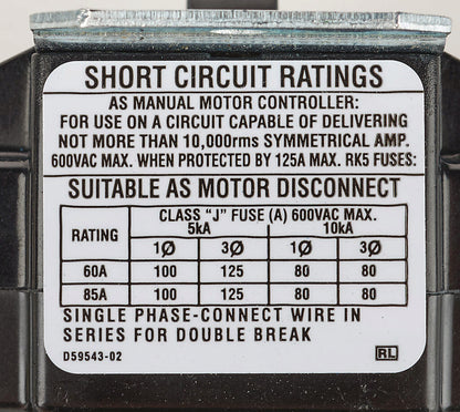 BRYANT 60003D DISC SW | 50A 600V 3P