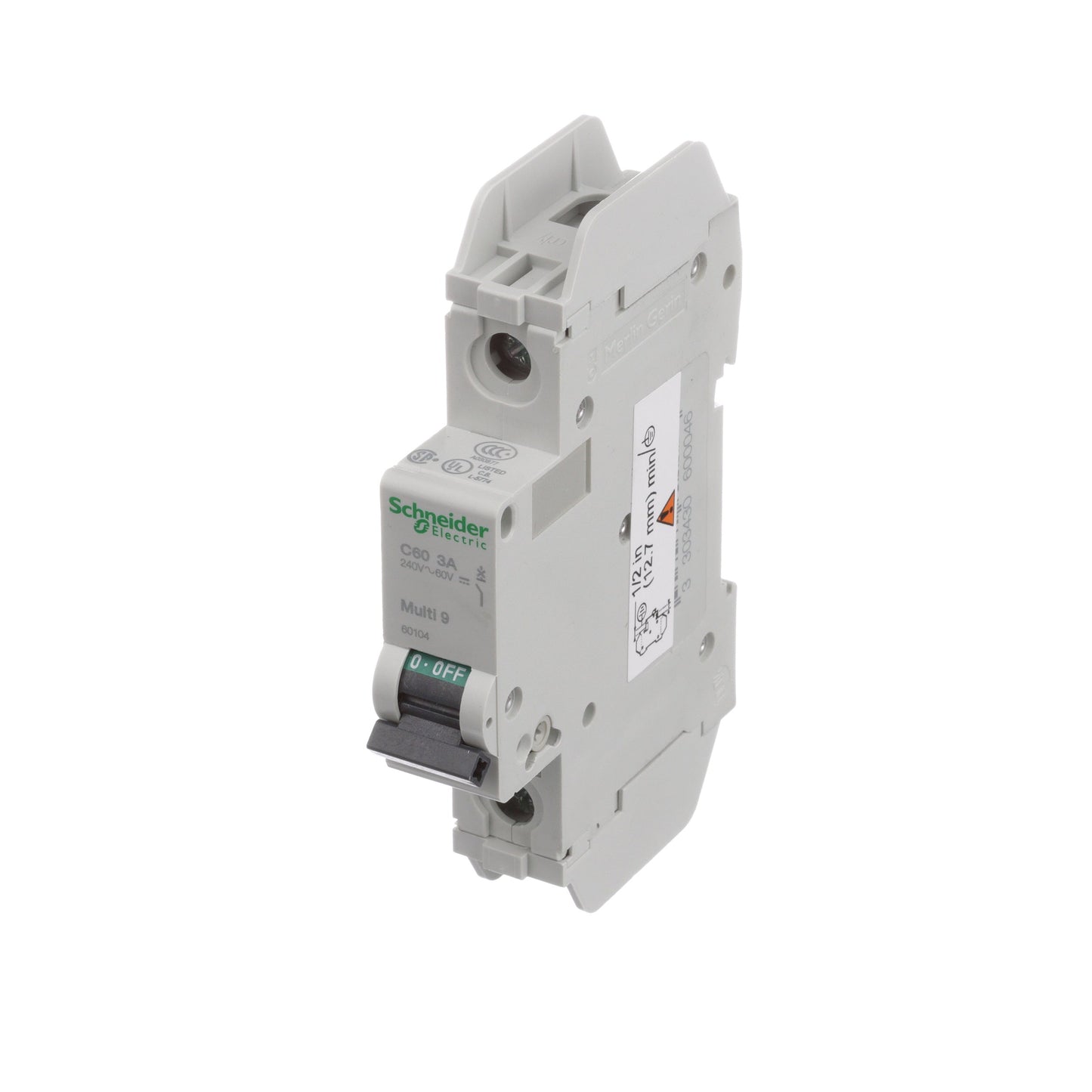Square D 60104 Circuit Breaker | 240V 3A 1P 10kA@120V Feed-Thru