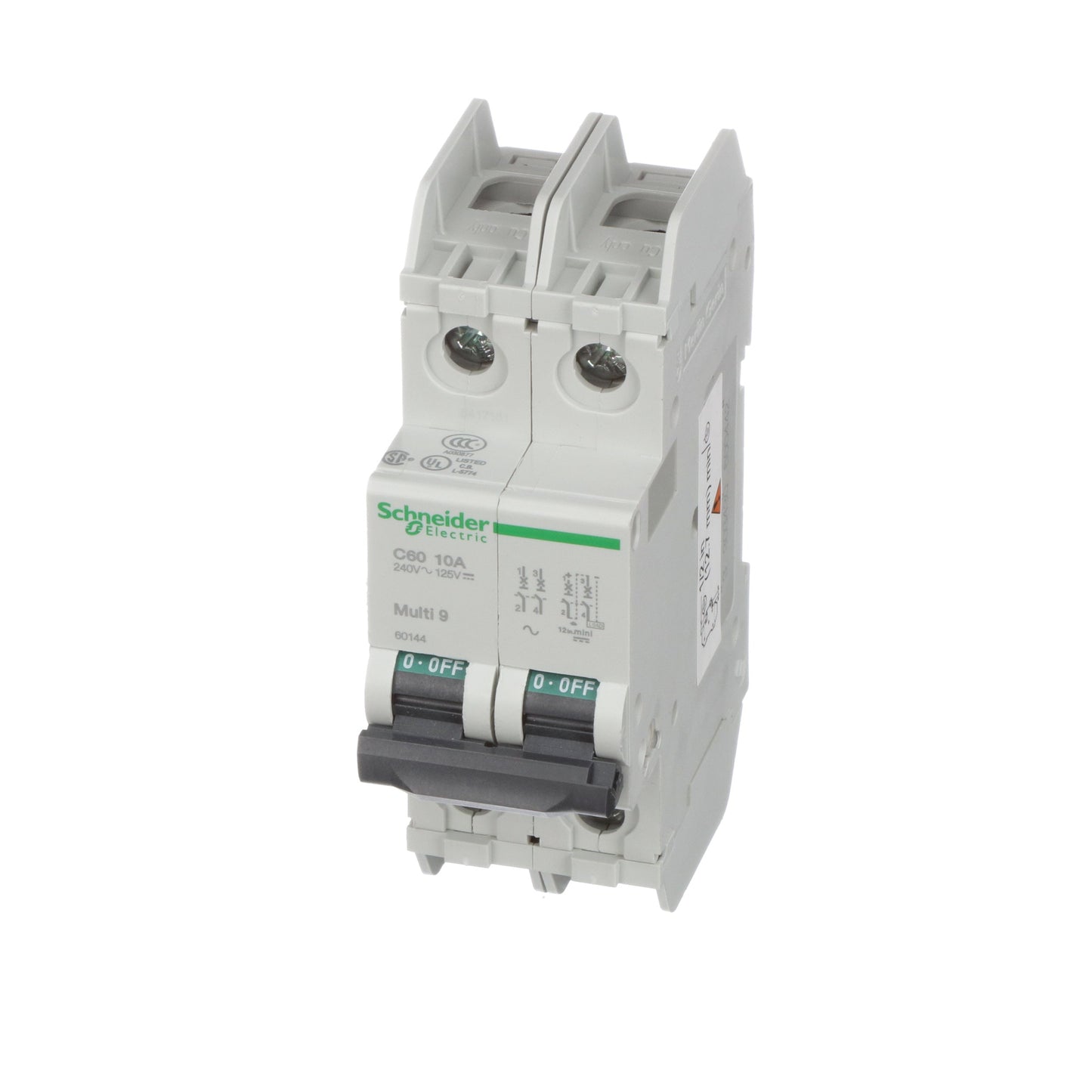 ABB 60144 Wiring Devices | 240/415/440 VAC/125 VDC 10A 2P 10kA@240V C60