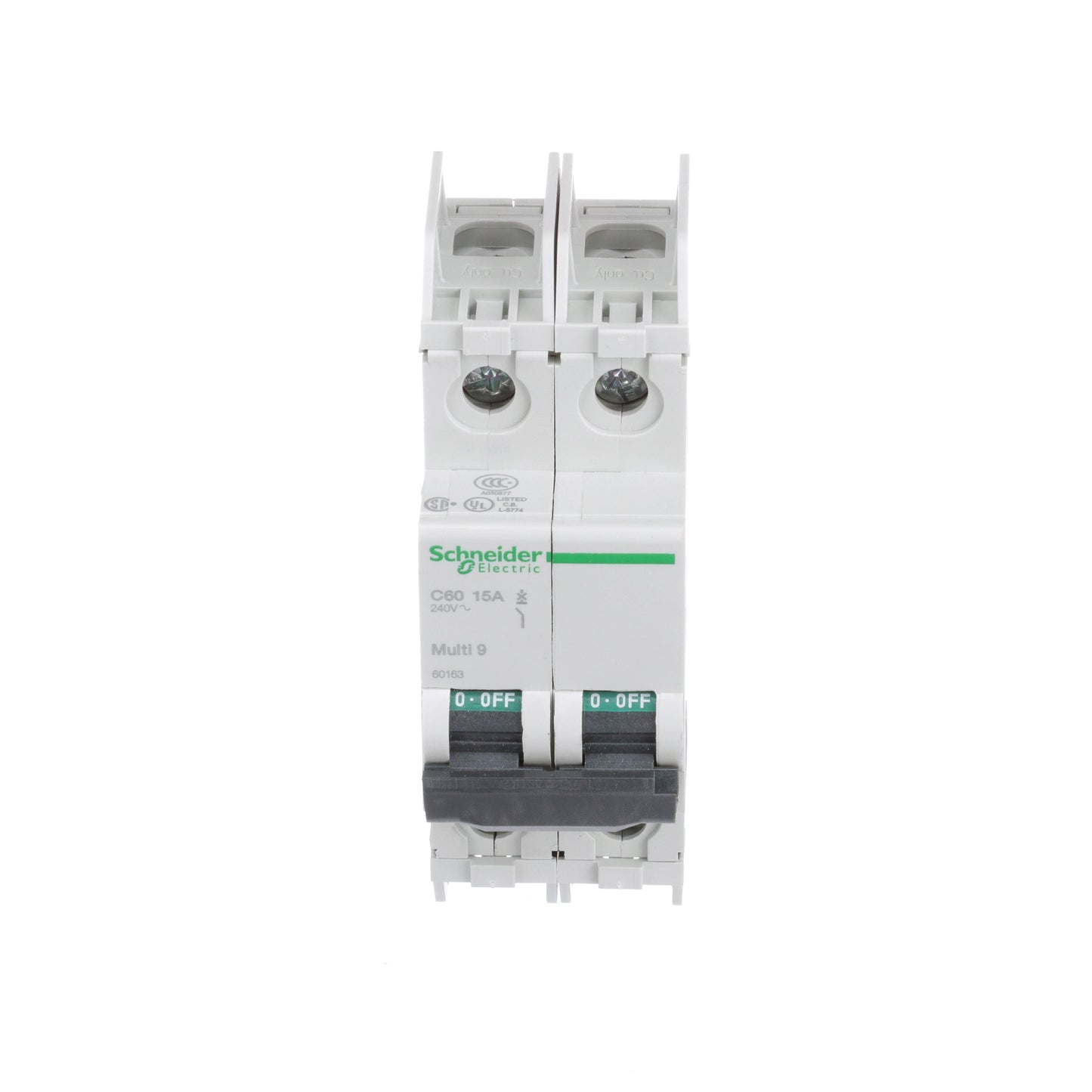 Square D 60163 Circuit Breaker | 240V 15A 2P 10kA@240V Feed-Thru
