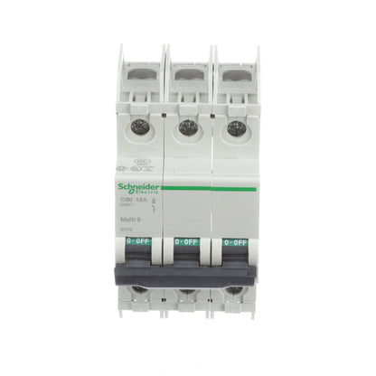 Schneider Electric 60179 Circuit Breaker | 240V 15A 3P 10kA@240V Feed-Thru Multi9