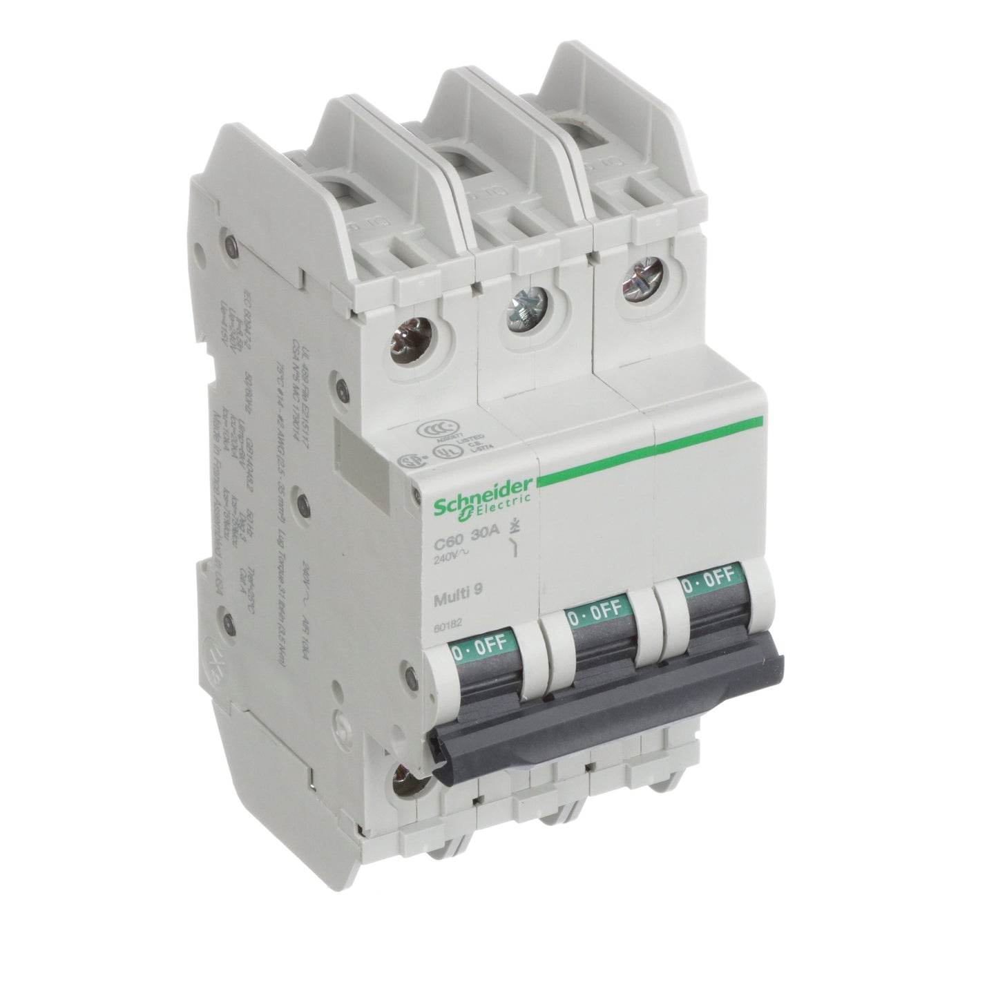 Square D 60182 Circuit Breaker | 240V 30A 3P 10kA@240V Feed-Thru