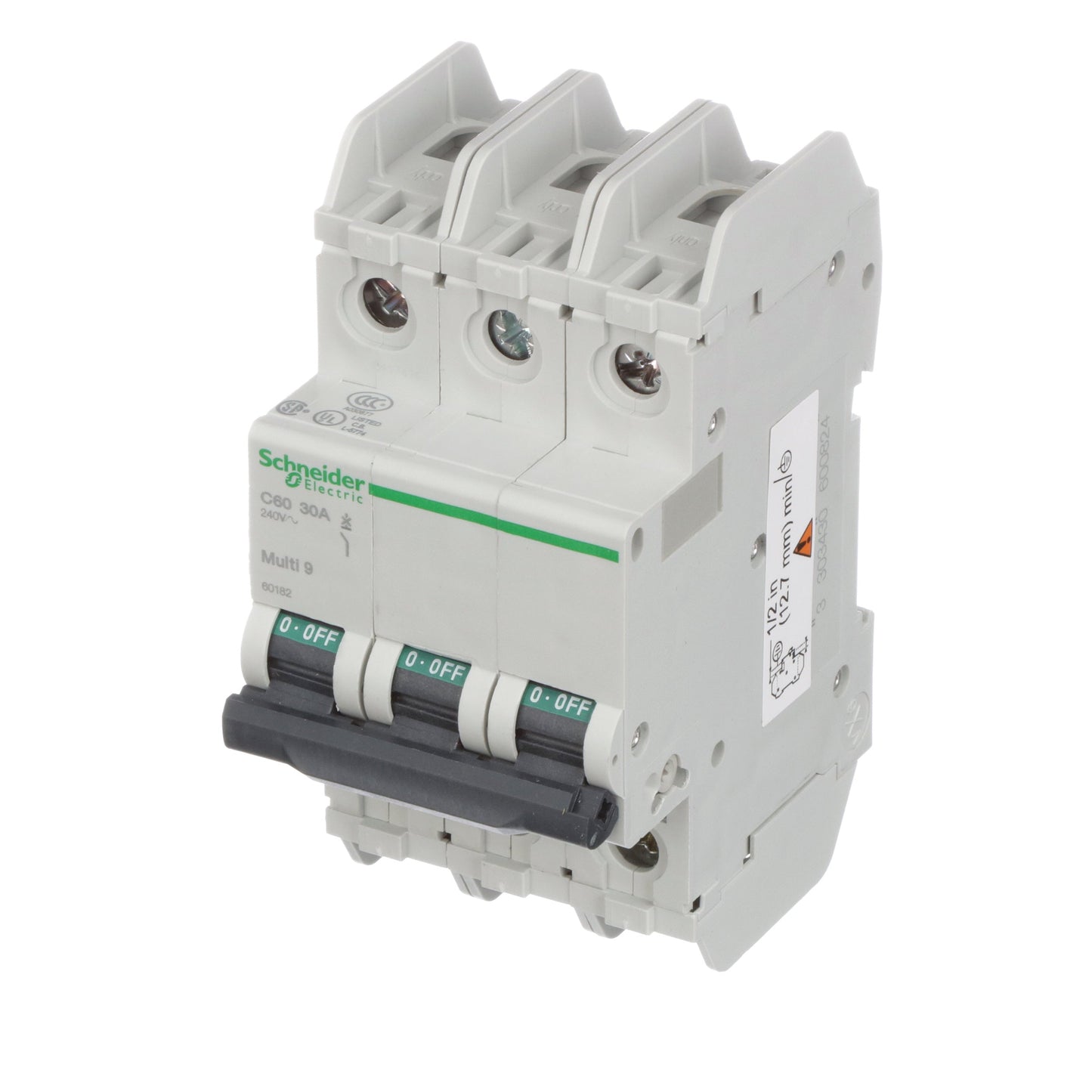 Square D 60182 Circuit Breaker | 240V 30A 3P 10kA@240V Feed-Thru