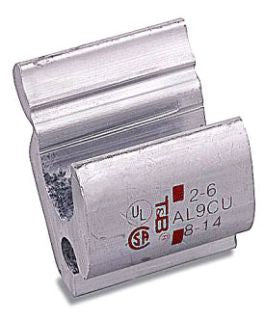 Thomas & Betts 63118 Color-Keyed Compression H-Tap Connector | 2/0-2 STR Main #8-#14 STR Branch High-Conductivity Aluminum 2-Pack