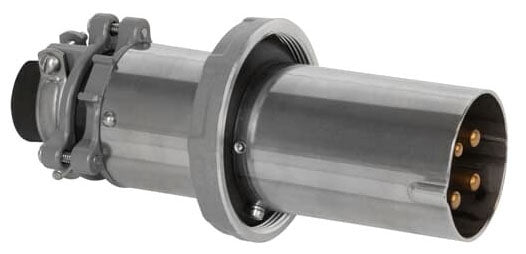 Russellstoll 732878 Watertight Pin & Sleeve Plug 60A 600VAC/250VDC 3-Pole 4-Wire Industrial