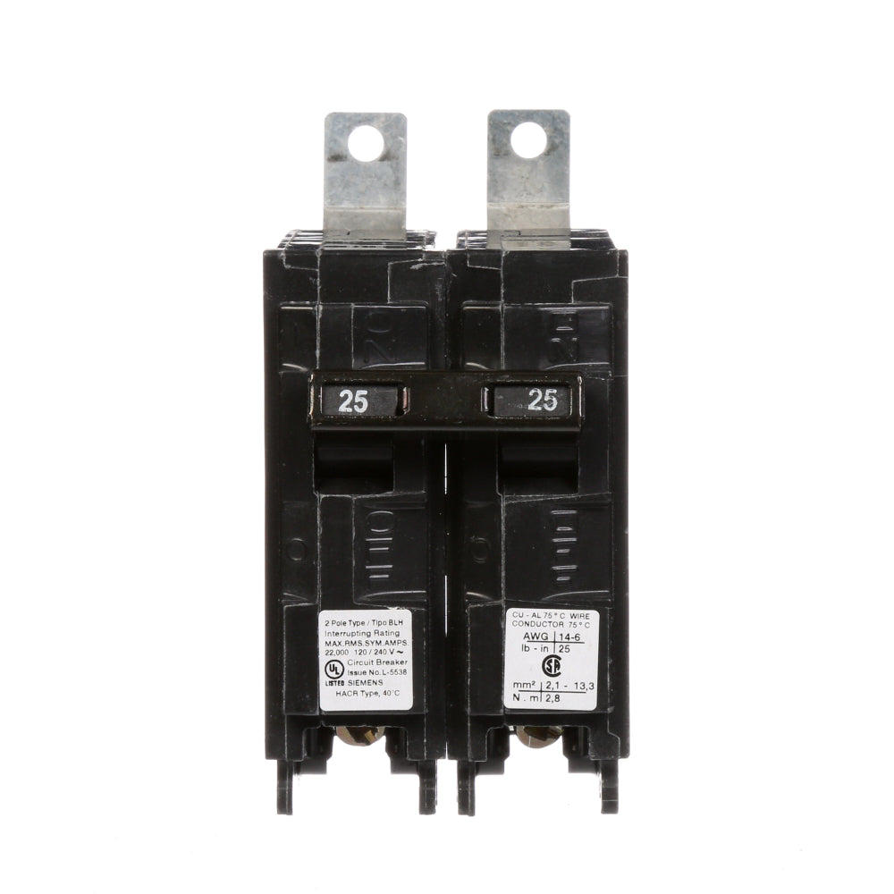 B225H - SIemens Bolt-On 25 Amp 2 Pole Circuit Breaker - Essential Electric Supply