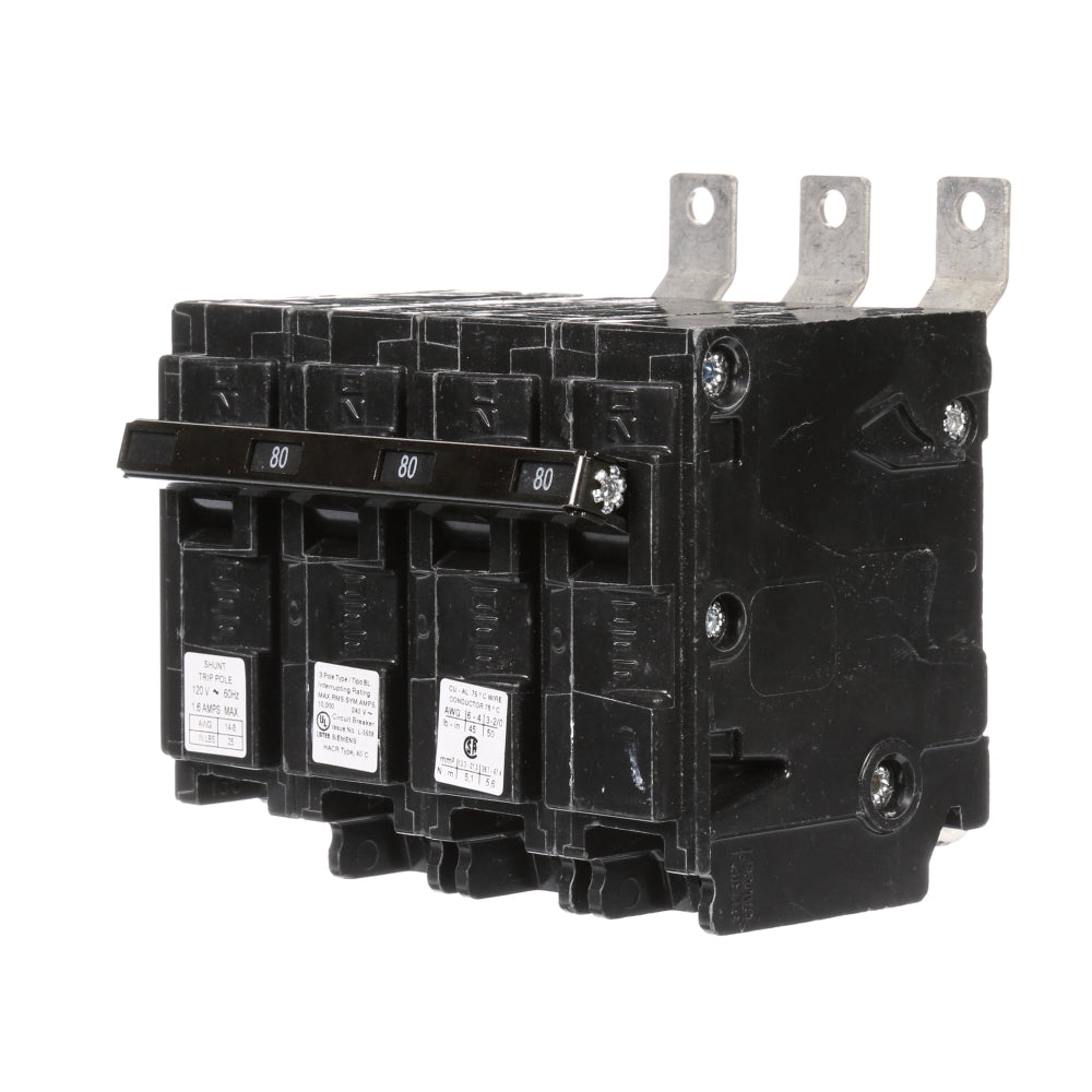 B38000S01 - SIemens Bolt-On 80 Amp 3 Pole Circuit Breaker - Essential Electric Supply