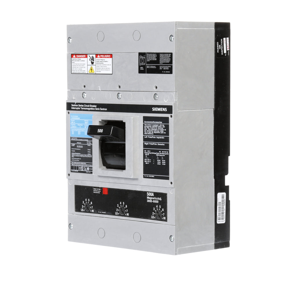 LXD63B500H - SIemens Bolt-On 500 Amp 3 Pole Circuit Breaker - Essential Electric Supply