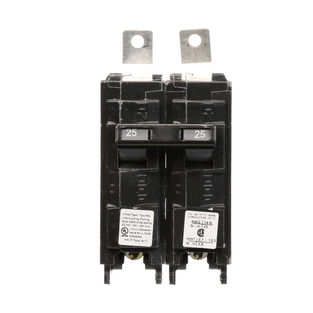 B225HH - SIemens Bolt-On 25 Amp 2 Pole Circuit Breaker - Essential Electric Supply
