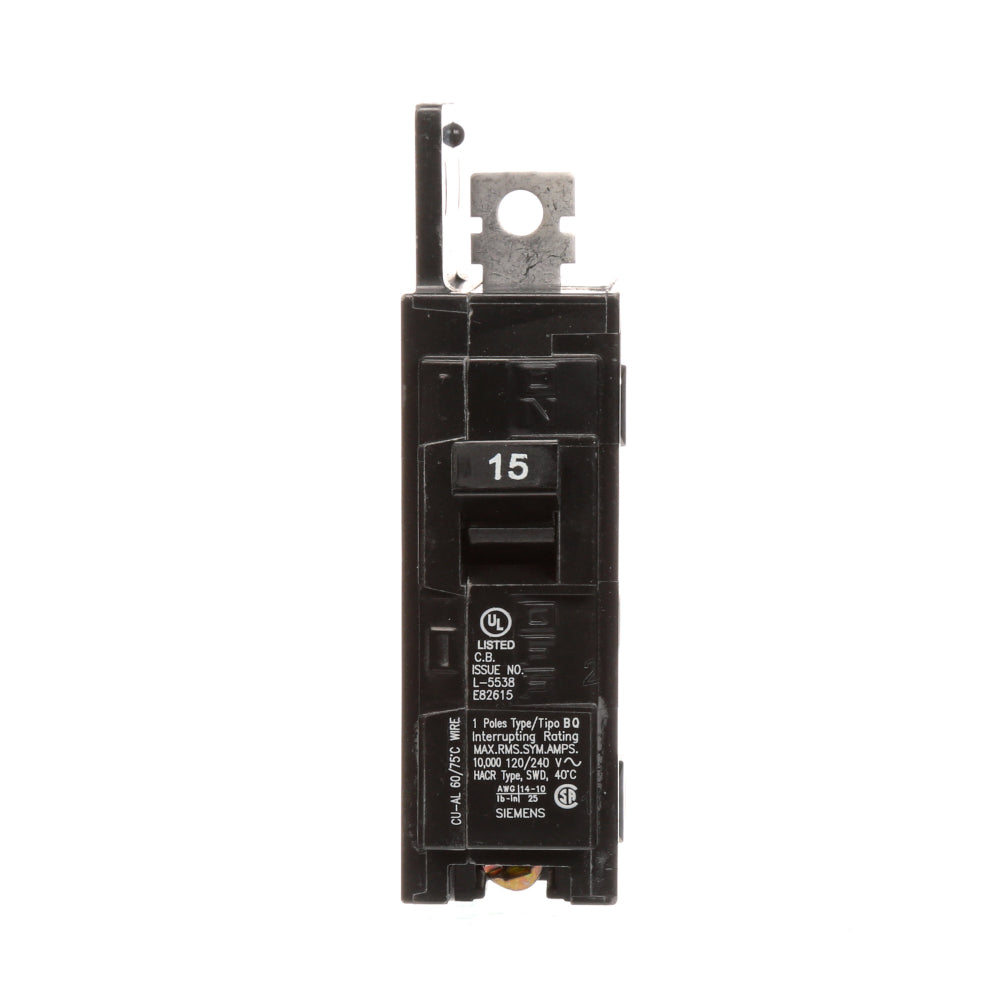 BQ1B015 - SIemens Bolt-On 15 Amp 1 Pole Circuit Breaker - Essential Electric Supply