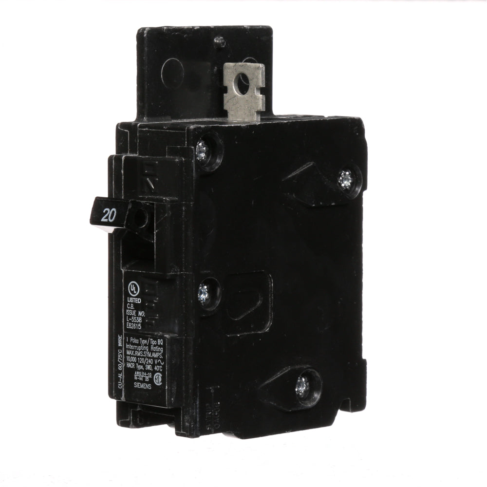 BQ1B020 - SIemens Bolt-On 20 Amp 1 Pole Circuit Breaker - Essential Electric Supply