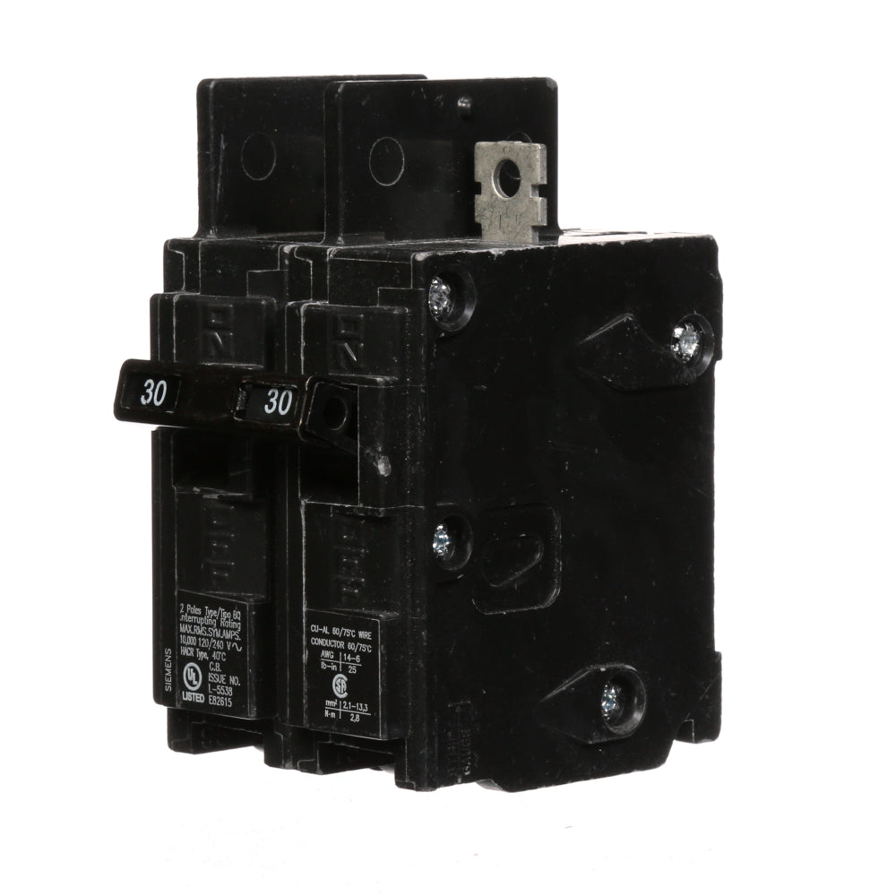 BQ2B030 - SIemens Bolt-On 30 Amp 2 Pole Circuit Breaker - Essential Electric Supply