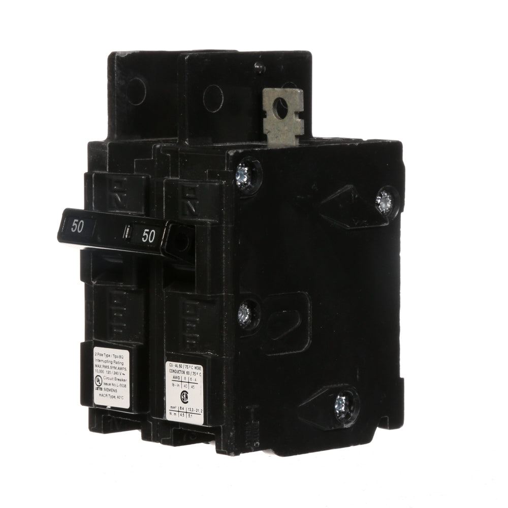 BQ2B050 - SIemens Bolt-On 50 Amp 2 Pole Circuit Breaker - Essential Electric Supply