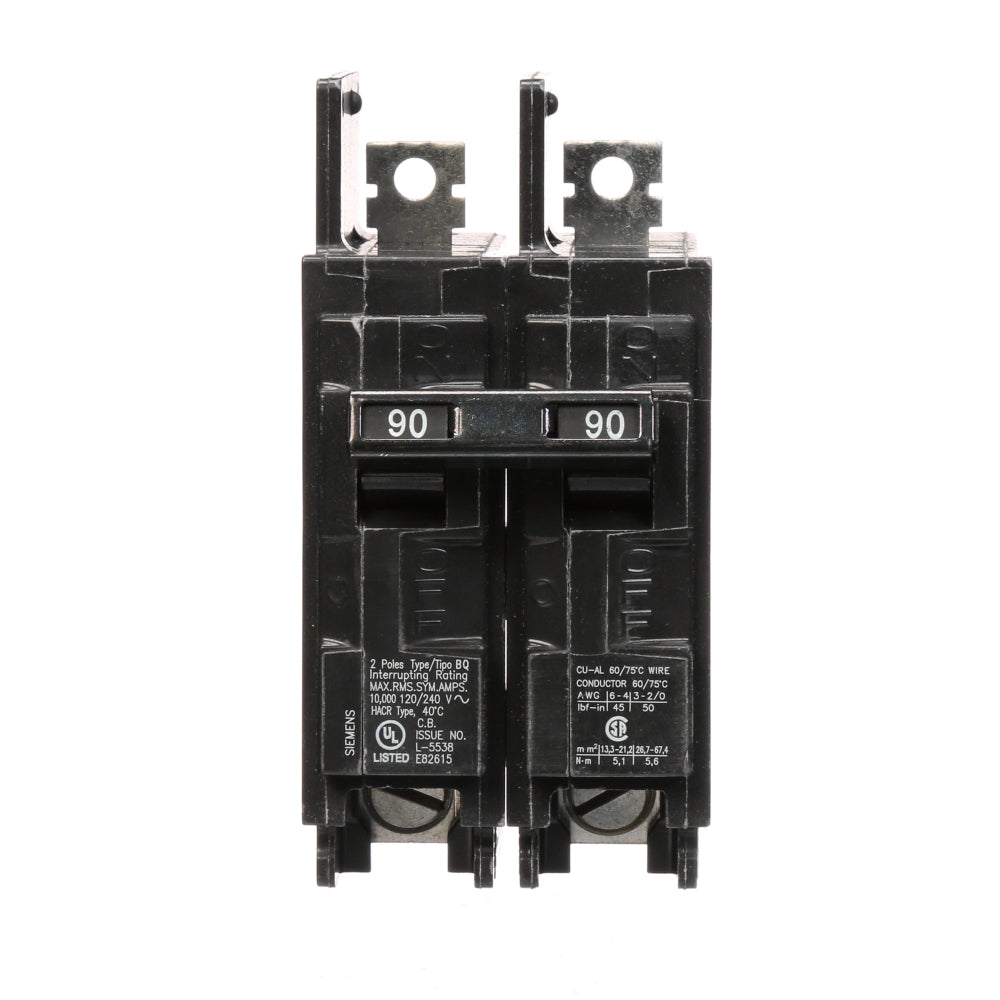 BQ2B090 - SIemens Bolt-On 90 Amp 2 Pole Circuit Breaker - Essential Electric Supply