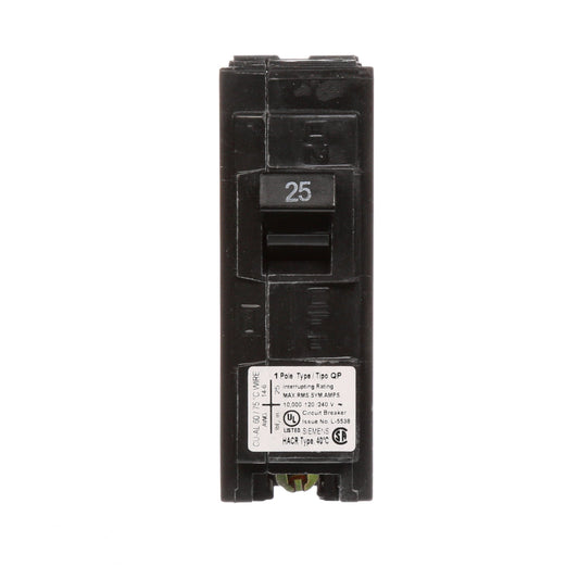 Siemens Q125 Circuit Breaker 120V 25A 1P 10kA@120V Plug-In Q Series