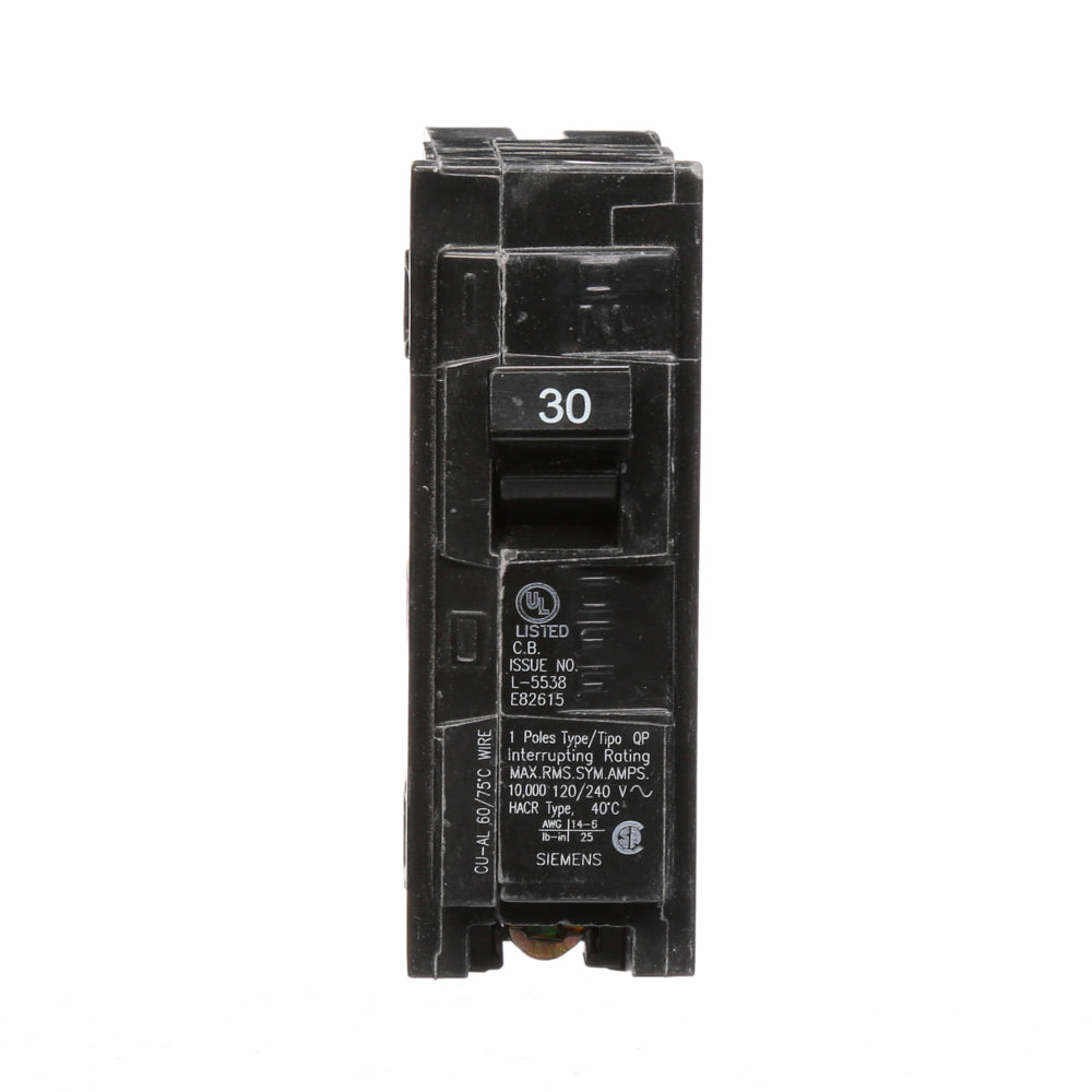 Q130 - SIemens Plug-In 30 Amp 1 Pole Circuit Breaker - Essential Electric Supply