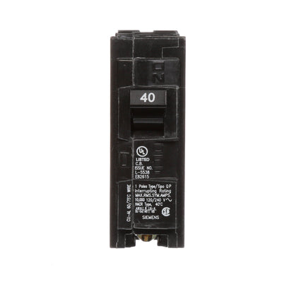 Q140 - SIemens Plug-In 40 Amp 1 Pole Circuit Breaker - Essential Electric Supply