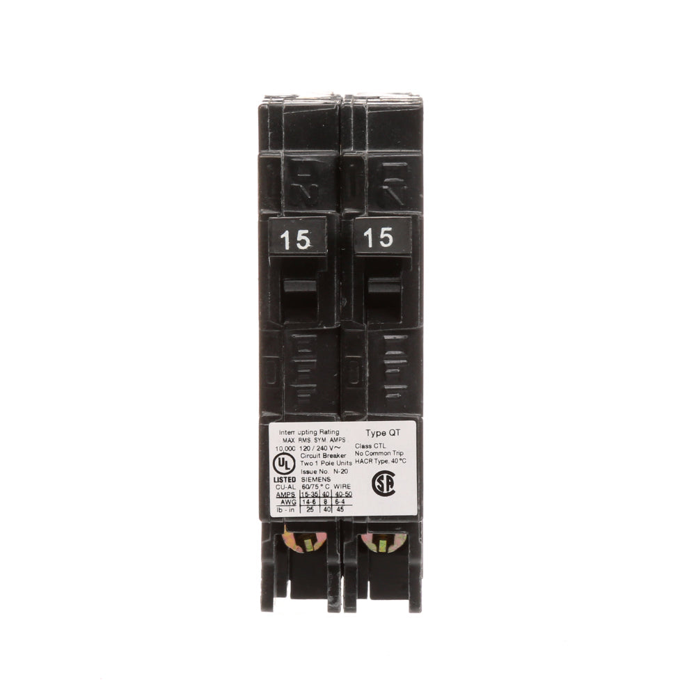 Q1515 - SIemens Plug-In 15 Amp 1 Pole Circuit Breaker - Essential Electric Supply