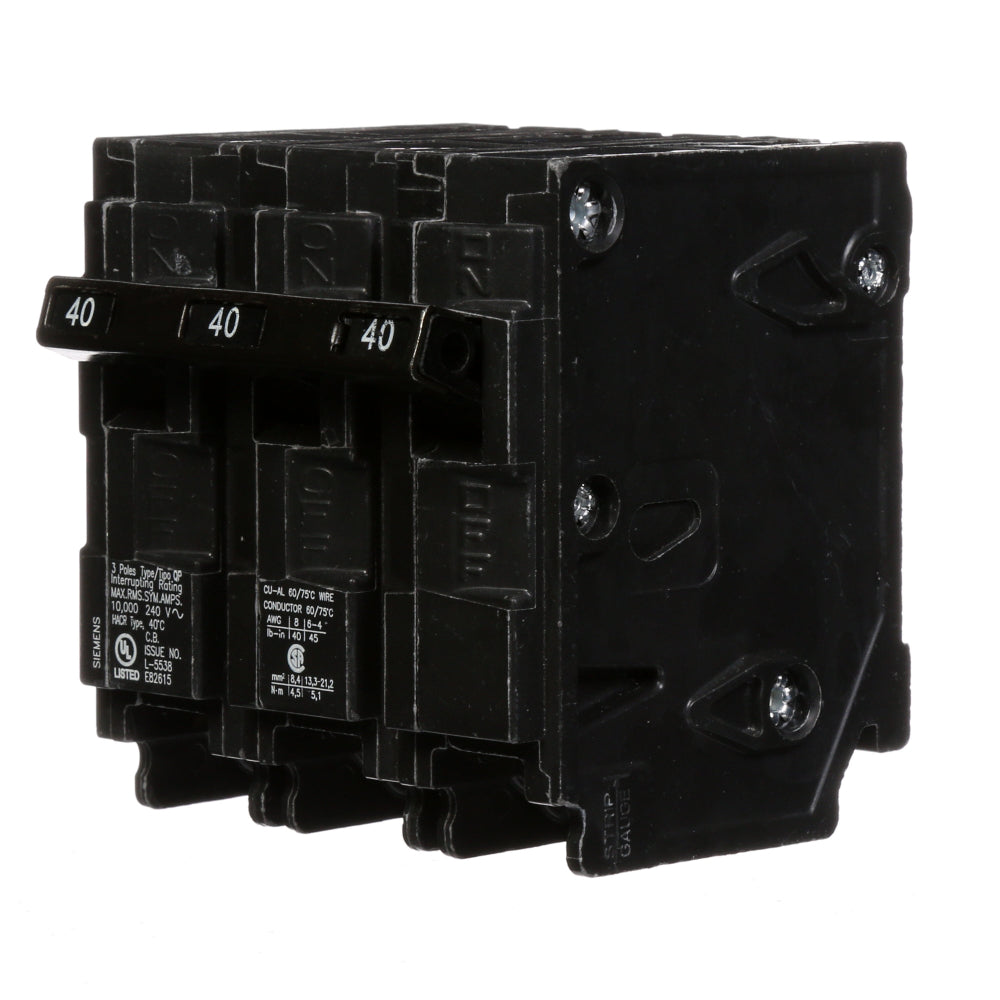 Q340 - SIemens Plug-In 40 Amp 3 Pole Circuit Breaker - Essential Electric Supply