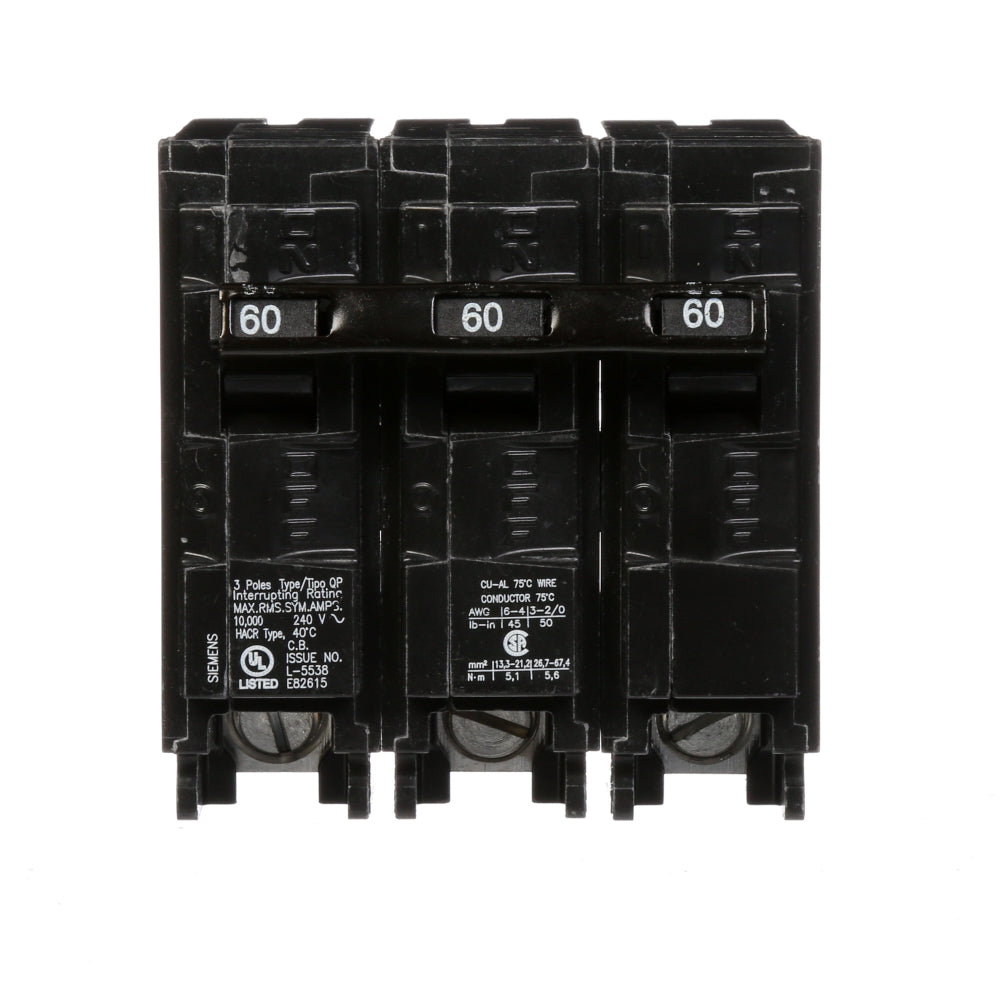 Q360 - SIemens Plug-In 60 Amp 3 Pole Circuit Breaker - Essential Electric Supply