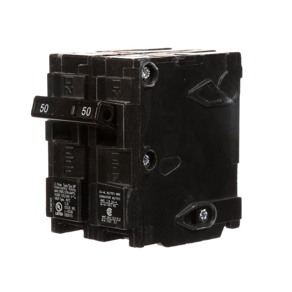 Q250 - SIemens Plug-In 50 Amp 2 Pole Circuit Breaker - Essential Electric Supply