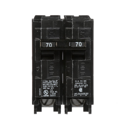 Siemens Q270 Circuit Breaker | 120/240V 70A 2P 10kA@240V Plug-In Q Series