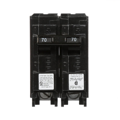 Q270H - SIemens Plug-In 70 Amp 2 Pole Circuit Breaker - Essential Electric Supply