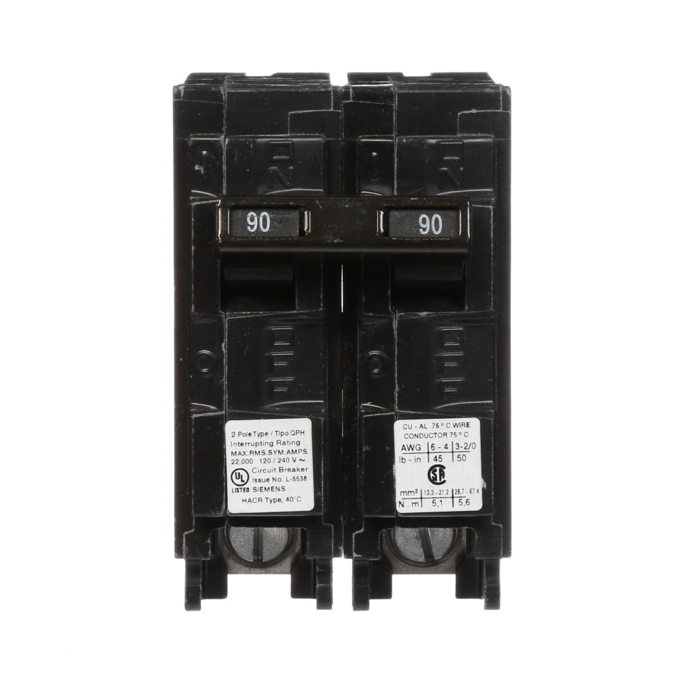 Q290H - SIemens Plug-In 90 Amp 2 Pole Circuit Breaker - Essential Electric Supply