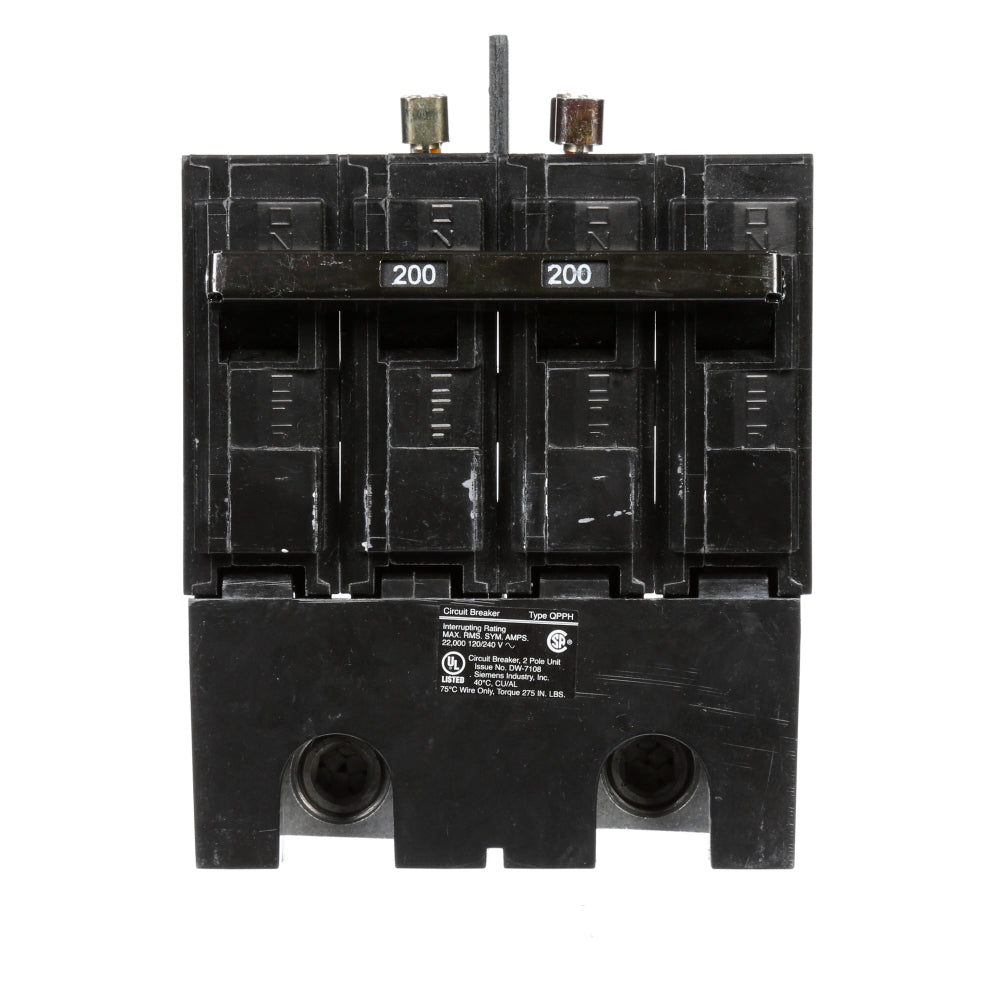 Q2200BH - SIemens Plug-In 200 Amp 2 Pole Circuit Breaker - Essential Electric Supply