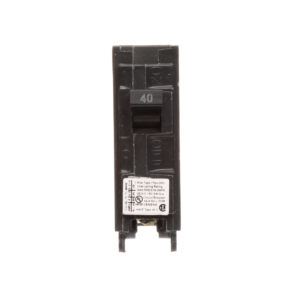 Q140H - SIemens Plug-In 40 Amp 1 Pole Circuit Breaker - Essential Electric Supply