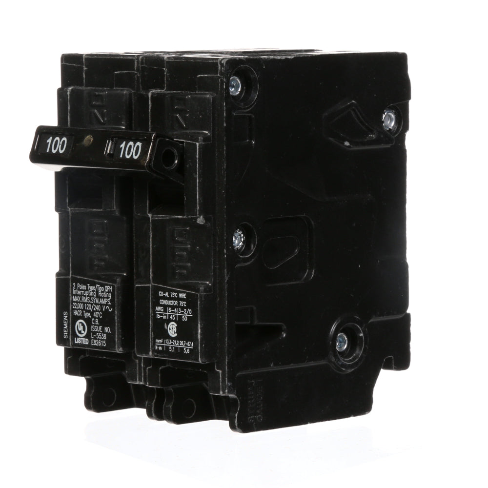 Q2100H - SIemens Plug-In 100 Amp 2 Pole Circuit Breaker - Essential Electric Supply