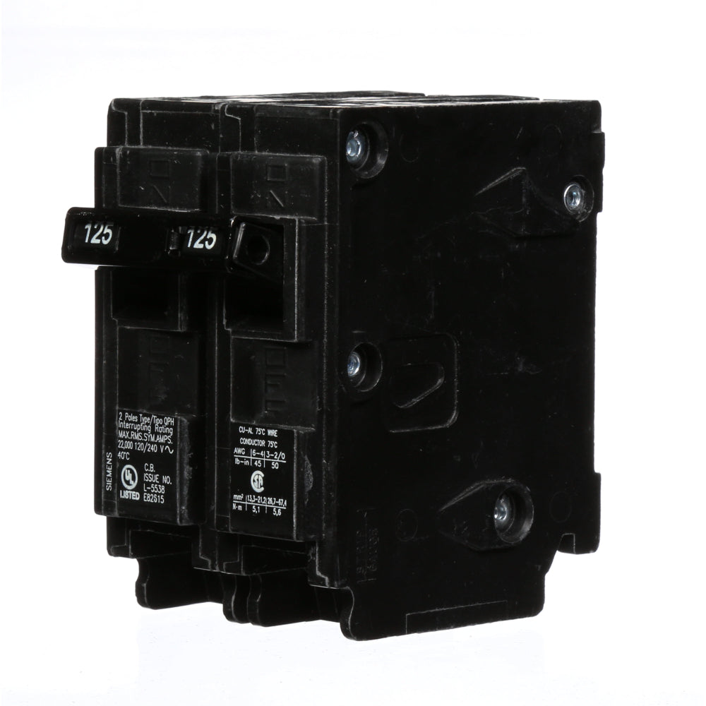 Q2125H - SIemens Plug-In 125 Amp 2 Pole Circuit Breaker - Essential Electric Supply