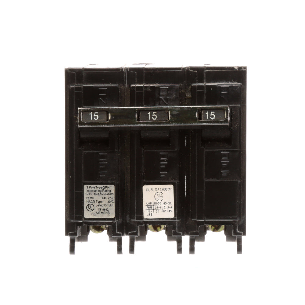 Q315H - SIemens Plug-In 15 Amp 3 Pole Circuit Breaker - Essential Electric Supply