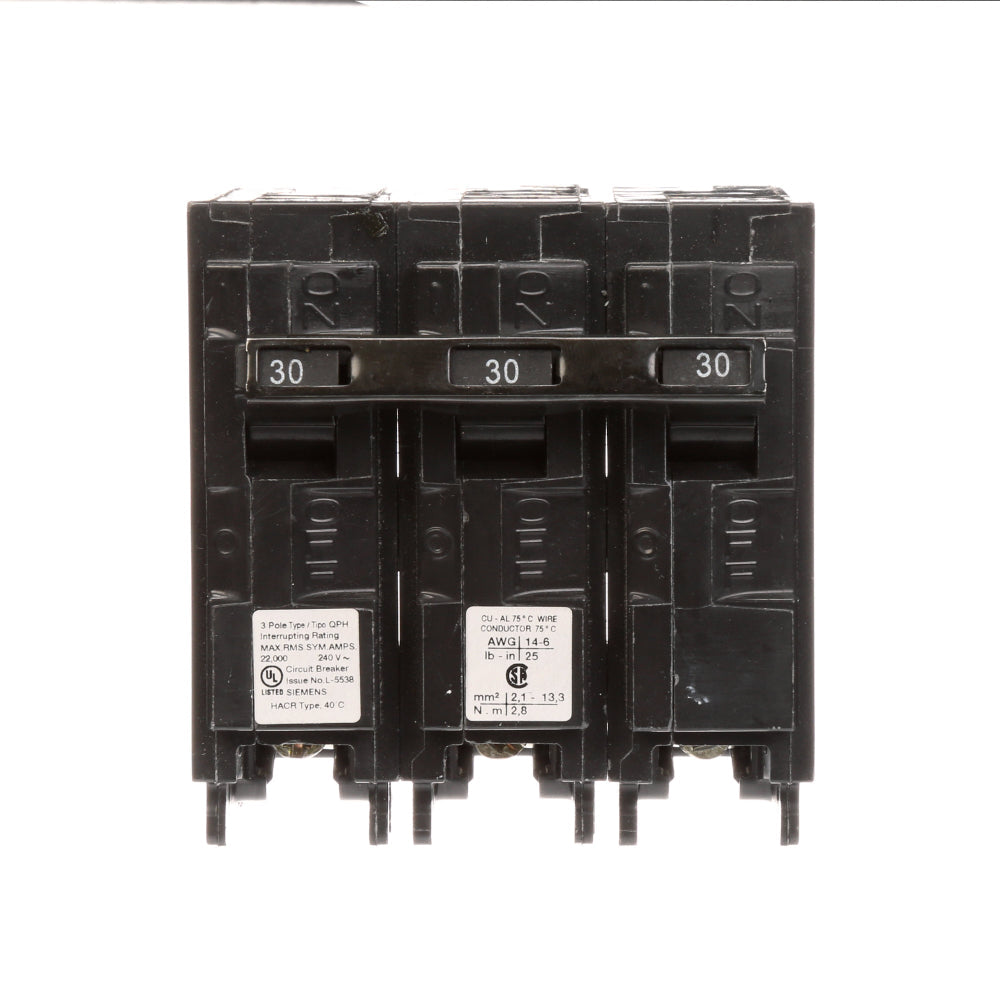 Q330H - SIemens Plug-In 30 Amp 3 Pole Circuit Breaker - Essential Electric Supply