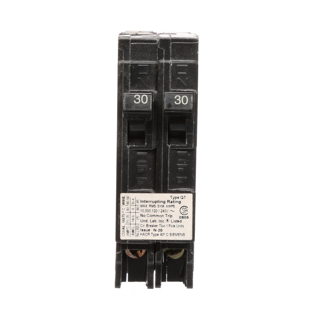 Q3030NC - SIemens Plug-In 30 Amp 2 Pole Circuit Breaker - Essential Electric Supply