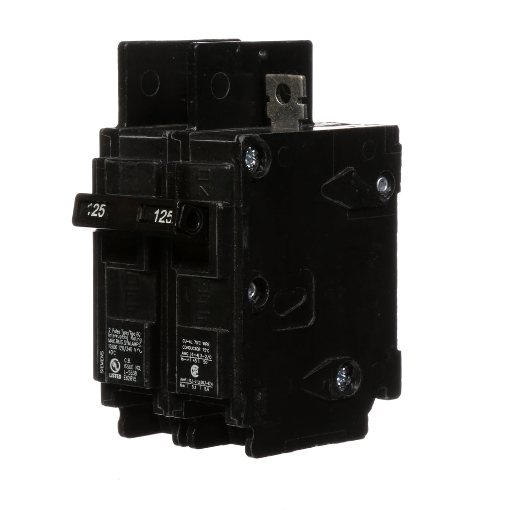 BQ2B125 - SIemens Bolt-On 125 Amp 2 Pole Circuit Breaker - Essential Electric Supply