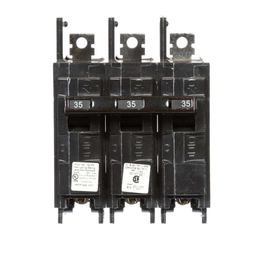 BQ3B035 - SIemens Bolt-On 35 Amp 3 Pole Circuit Breaker - Essential Electric Supply
