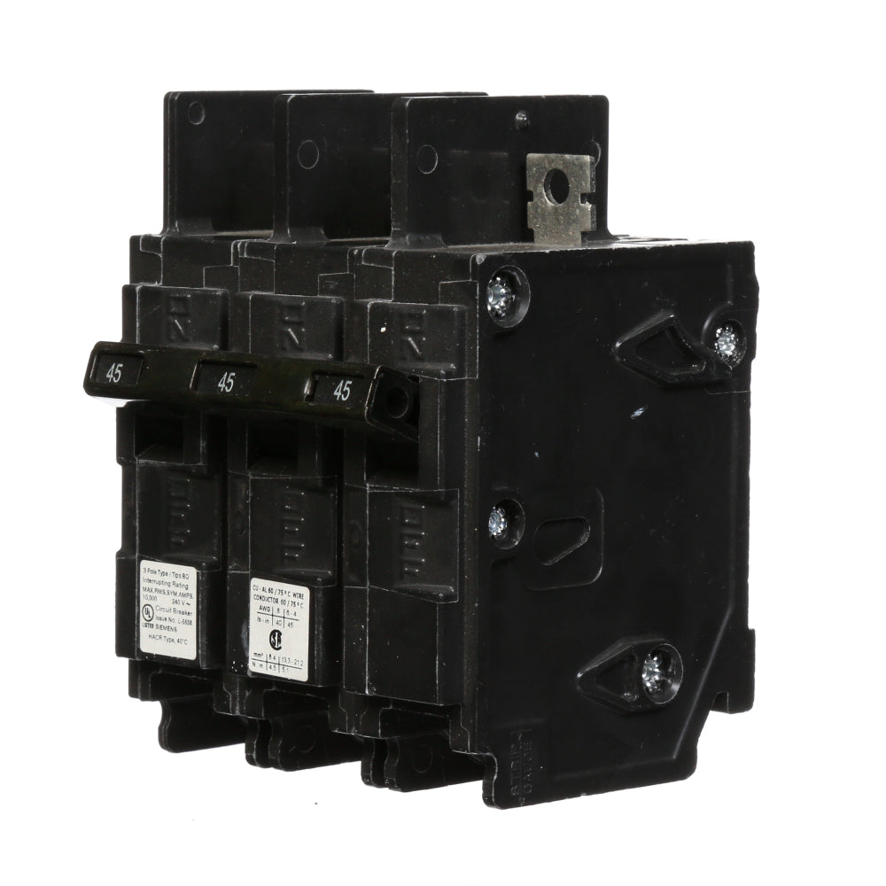 BQ3B045 - SIemens Bolt-On 45 Amp 3 Pole Circuit Breaker - Essential Electric Supply