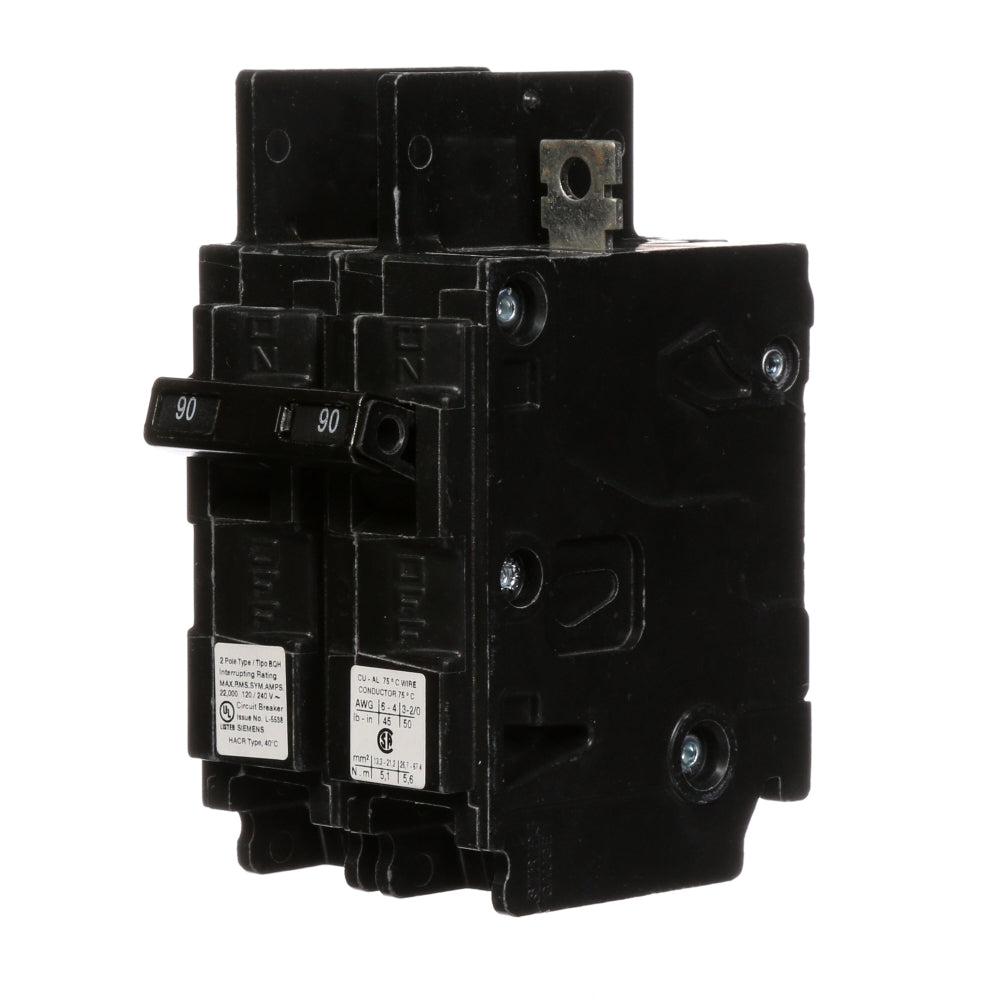 BQ2B090H - SIemens Bolt-On 90 Amp 2 Pole Circuit Breaker - Essential Electric Supply