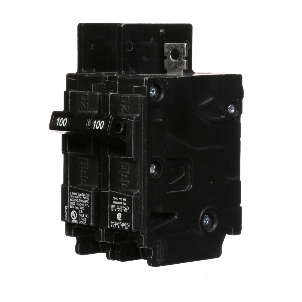 BQ2B100H - SIemens Bolt-On 100 Amp 2 Pole Circuit Breaker - Essential Electric Supply
