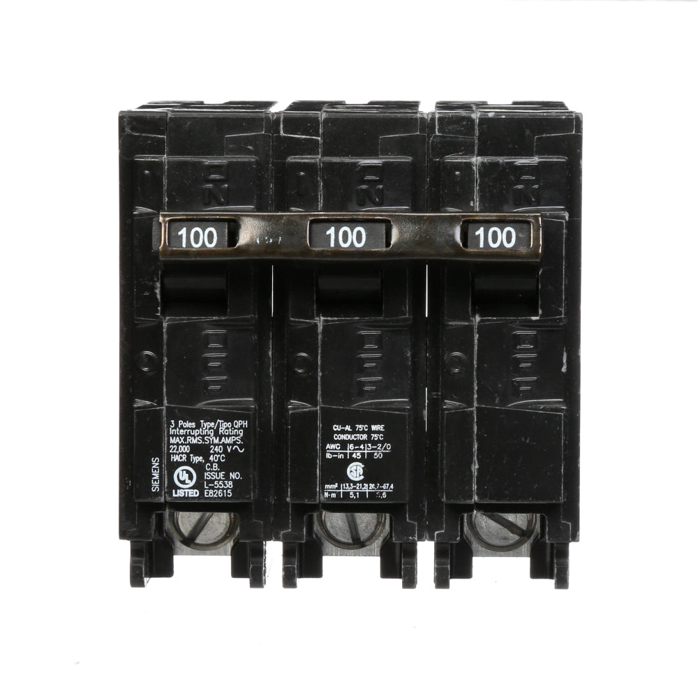 Q3100H - SIemens Plug-In 100 Amp 3 Pole Circuit Breaker - Essential Electric Supply